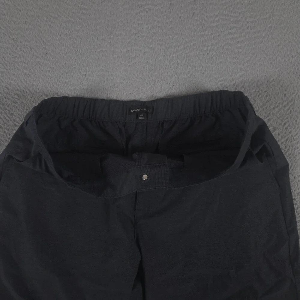 Banana Republic Shorts Mens 40 Black‎ Flat Front Stretch Performance Lightweight